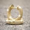Luxury Women Small Hoop Earrings Dazzling Micro Paved CZ Stones Versatile Female Accessories High Quality Fashion Jewelry