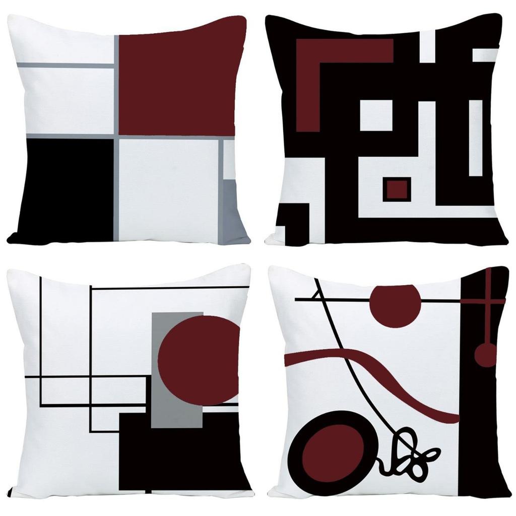 Geometric Simple Home Ornament Combination Series Pillow Cover Car Pillow Cushion Cover Premium Durable Quality