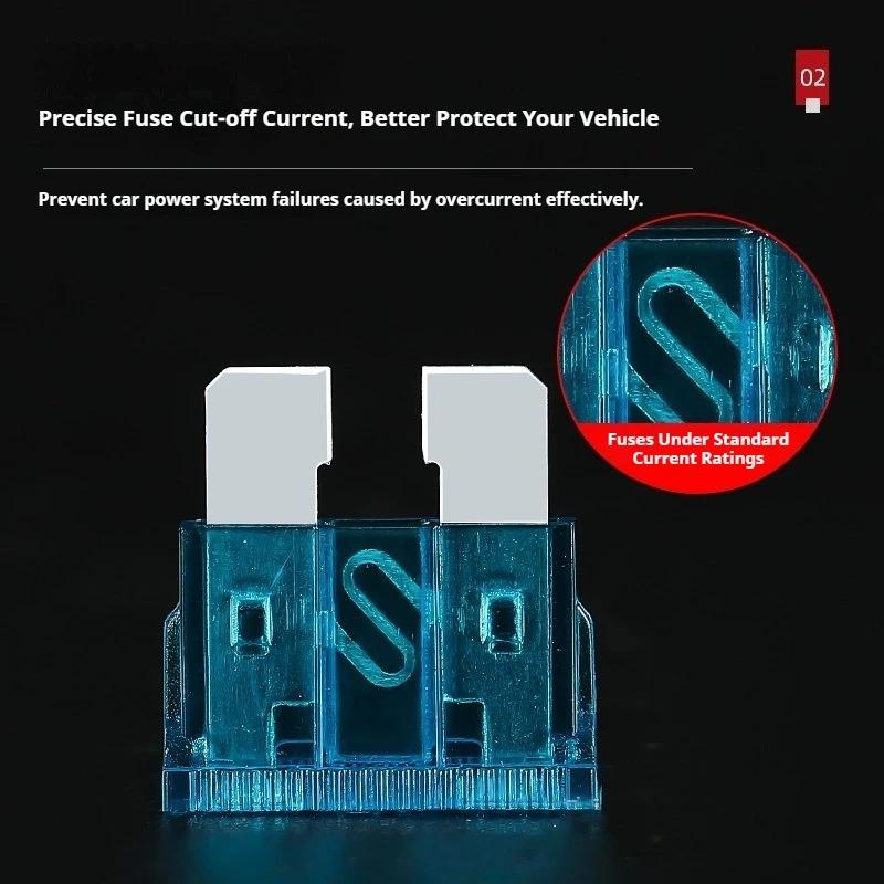Standard Car Fuses 2A 3A 5A 7.5A 10A 15A 20A 25A 30A 35A Free Matching Choice Car Fuses Blade Fuses for RV/Truck/SUV Fuse Holders1