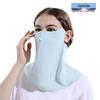 Ice Silk Women's Sunscreen Face Mask with 3D Eye Protection - Breathable, Thin, and Blush for Outdoor Cycling