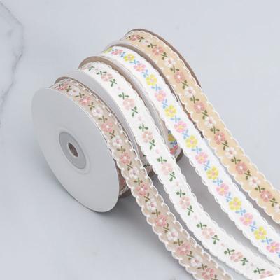 Stickerei Klein Floral Bänder Kopfschmuck Schleife Material Geflochtene Haarnadel Accessoires Band Schleife Band Blumen Verpackungsdekoration Heimdekoration