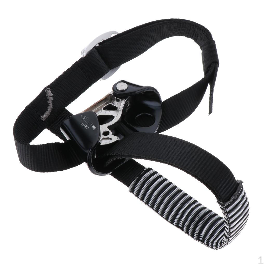 Подъемная ножная педаль Альпинизм Скалолазание Подъемник Веревочный ремень Left Black