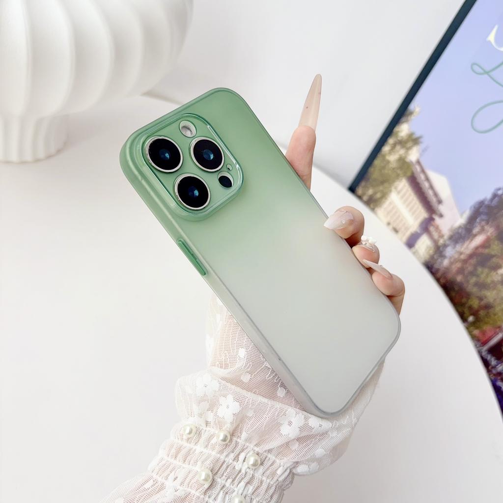 Translucent Gradient Matte Soft TPU Phone Case For iPhone 17 Air 16 Plus 15 14 13 12 11 Pro Max 17Pro 16Pro Non-slip Shockproof Protective Back Cover