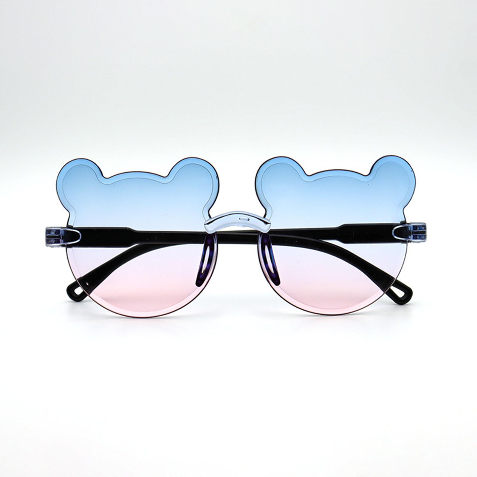 

Kids Frameless Sunglasses Gradient Lens Cartoon Style UV Protection Lightweight Durable Children Eyewear for Outdoor Activities one size