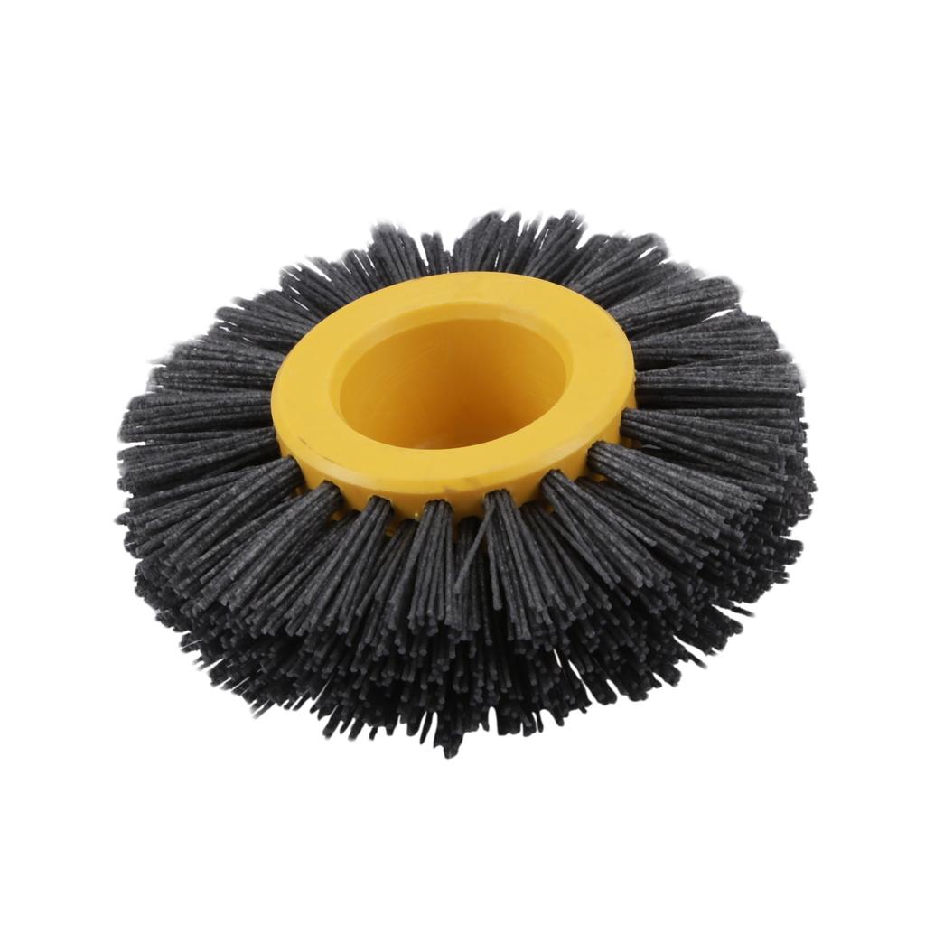 2026+1 Piece 150x40mm X M14 P60Nylon Abrasive Wire Polishing Brush Wheel for Wood Furniture Stone Antiquing Grinding
