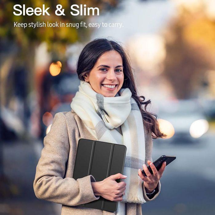 Coque de Protection - E.F.Connection - pour iPad Pro 12,9" - Silicone - Noir - Verre Trempé