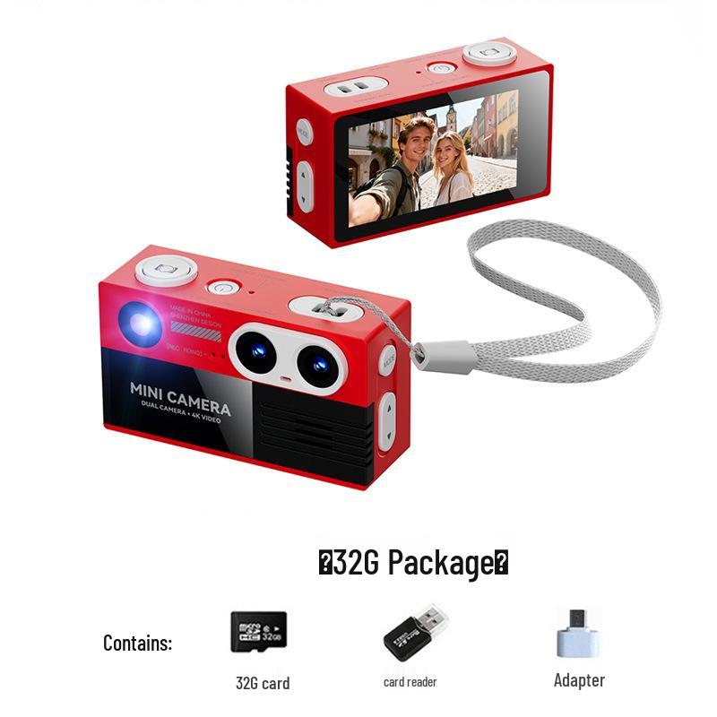 G9 Mini Dual Lens 4K HD Student Pocket Camcorder for Children.