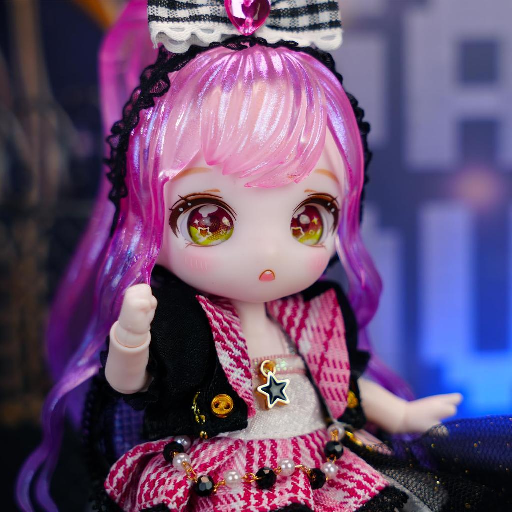 ICY Fortune Days 13cm bjd panenka anime styl panenka ideální pro DIY panenku pro dívky - set, dárek, dekorace, cvičení, sbírka, 8+(Kozoroh)