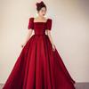 Toast Clothing Bride Red Wedding Dress Small Pregnant Woman Engagement Dress Female Princess on the Run Dress
