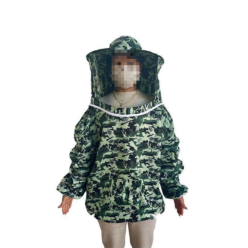Breathable Thickened Half-Body Beekeeping Suit with Hat - Anti-Mosquito One-Piece for Wild Use
