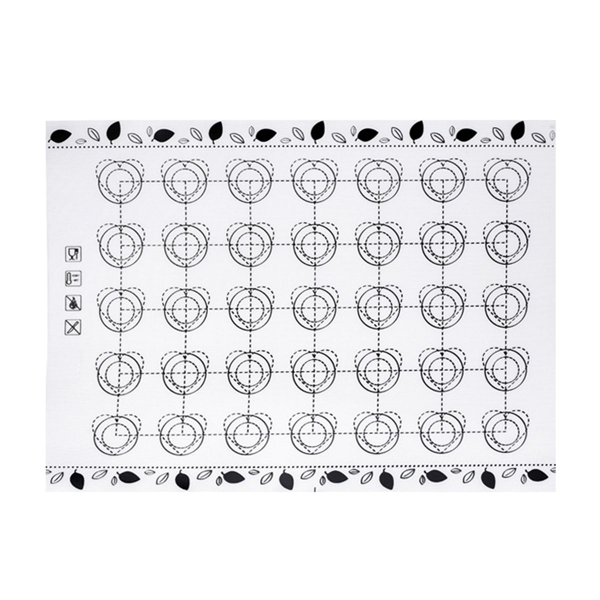 

Fondant Home Silicone Kitchen Cake Tools Rolling Dough Pad Pastry Sheet Macaron Baking Mat L black