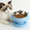 Jijijing Elevated Pet Bowl, Detachable Stainless Steel Inner Raised Cat Water or Food Protects Pets Spine, Feeder for Indoor Cats