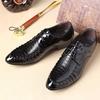 Neue Herren Krokodil Muster Business Leder Schuhe Formelle Kleidung Herrenschuhe Jugend All-Match Formelle Kleidung Casual Herren Einzelschuhe