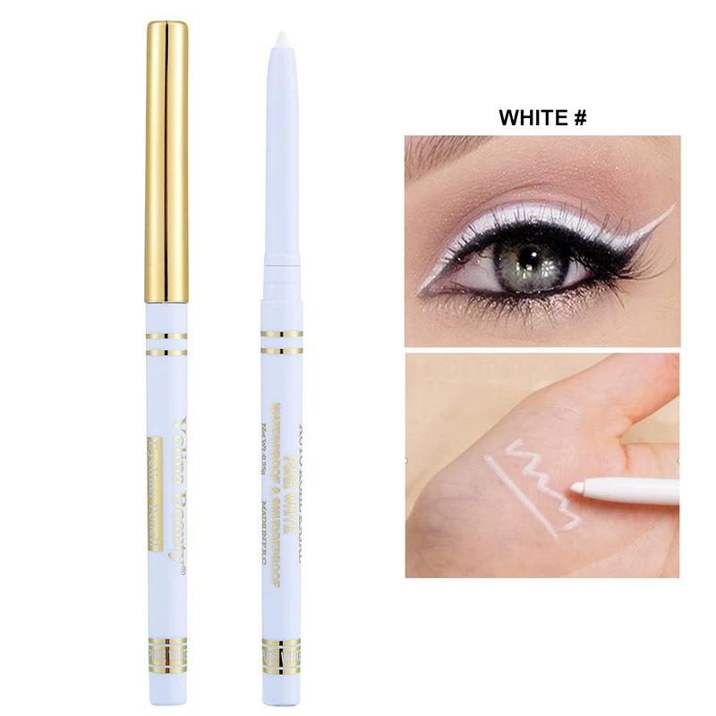 Black White Waterproof Oil-Proof Not Smudge Long-Lasting Smooth Precise Painting Eyeliner Eye Shadow Pen Eyeliner
