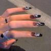 Dark Black Star French Fake Nails Women DIY Manicure Kit Tool for Professional Salon Daily Use