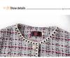 Mom's Chic Plaid Short Coat for Spring & Autumn - Fashionable Style for Middle-Aged & Elderly Women