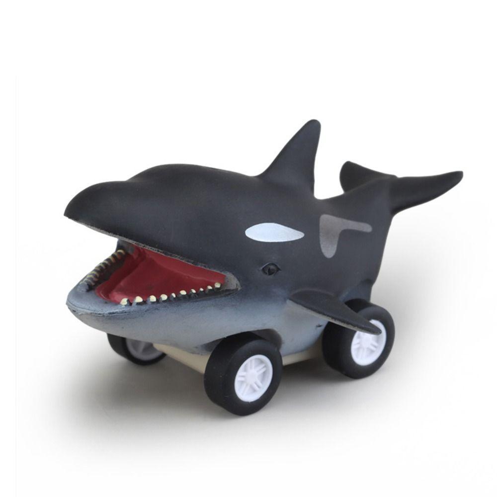 Cute Press and Go Car Toy Great White Shark Killer Whale Pull Back Toy Car  Birthday Gift