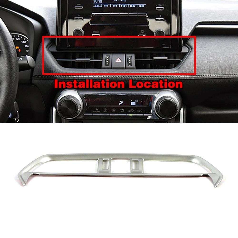 For Toyota Rav 4 Rav4 5 Gen 2019-2024 Interior Moulding Dashboard Central Control Color Change Modify ABS Matte Silver Sticker