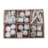 24Pcs/Box Christmas Ornament Gift Box Candy Cane Ball Mini Bowknot Xmas Tree Hanging Ornament Holiday Festival Party Decor Pendant