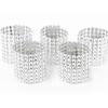10pcs Gold Silver Napkin Ring Chairs Buckles Wedding Event Decoration Crafts Rhinestone Bows Holder Handmade Party Supplies