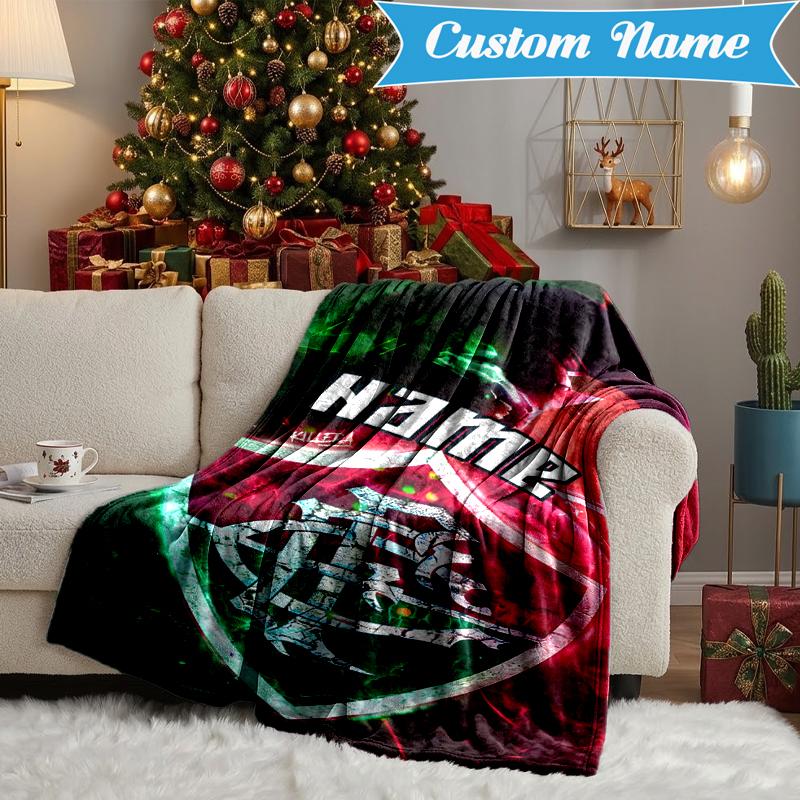 Custom Name Flamengo Team Crest Blanket Lightweight Ideal Bedding Blanket Perfect for Travel, Camping, Living Rooms, Sofas, Christmas gift
