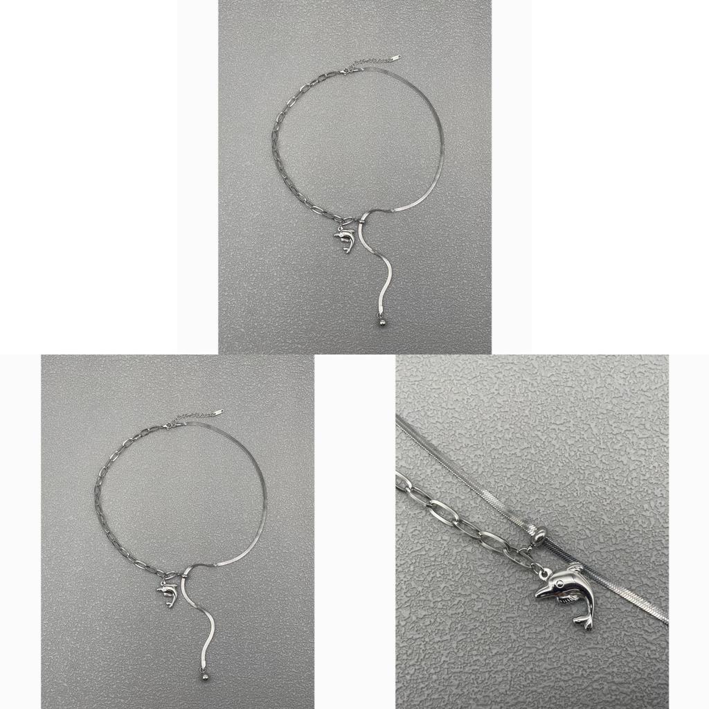No Brand Long Animal Pendant Necklace With Tassel For Women Men