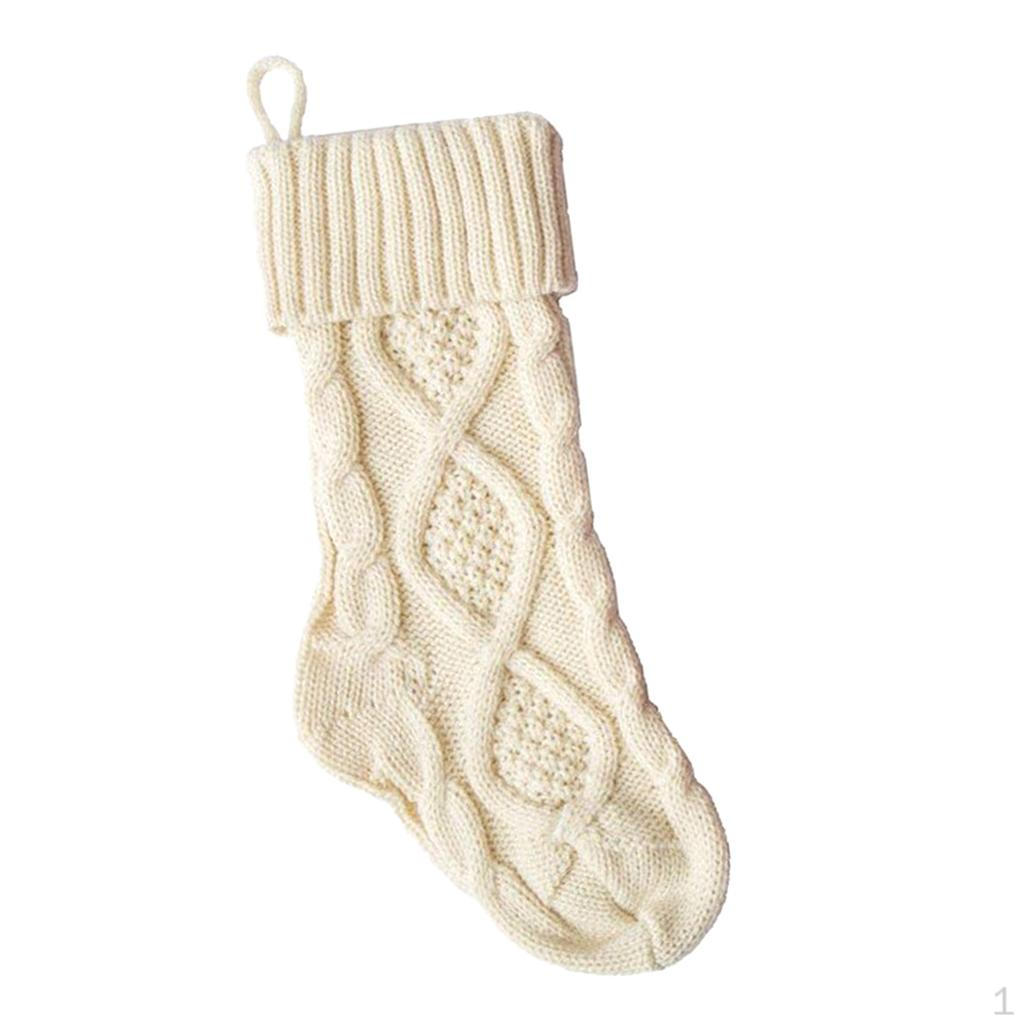 Heavy Knit Christmas Gift Present Candy Socks Stocking Holidays Party Home Decoration