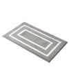 Square Dual-Tone Geometric Bath Mat Non-Slip Absorbent Floor Rug Bathroom Shower Entryway