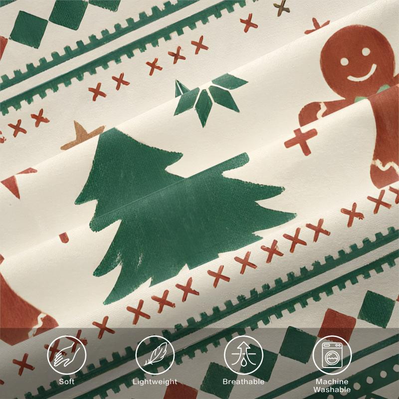 Christmas Xmas Knit Print Duvet Cover Set Comforter Cover Bedding Set No Filler Holiday Adult Bedroom Decor