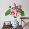 Artificial Lotus Bouquet with Handcrafted Leaves and Pods for Living Room or Buddhist Hall Decor