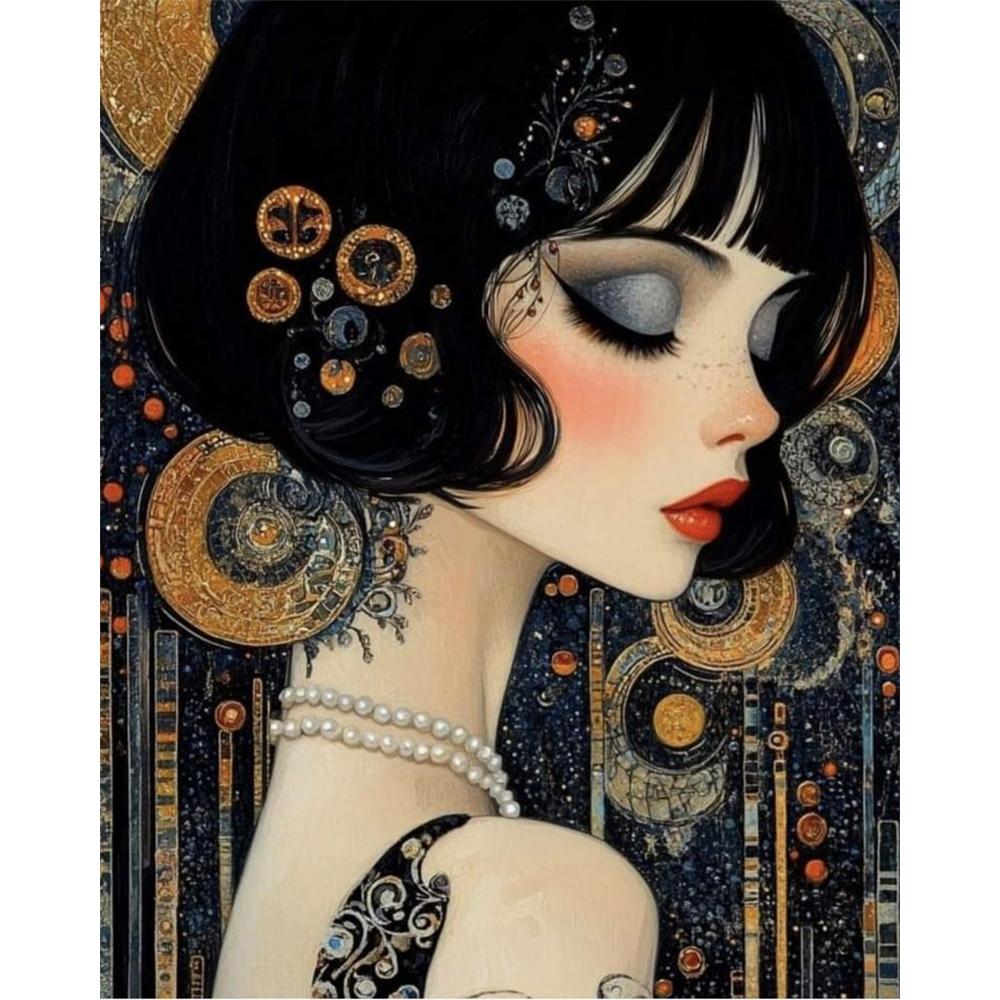 5D DIY Diamond Painting Art Gustav Klimt Cat and Woman Diamond Mosaic Full Diamond Home Decor Gift