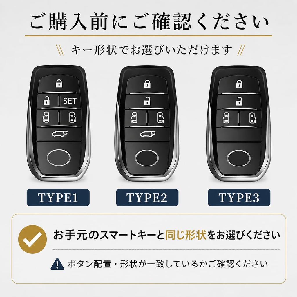 TPU Key Case Compatible with Toyota Vellfire AAHH45W TAHA45W AAHP45W