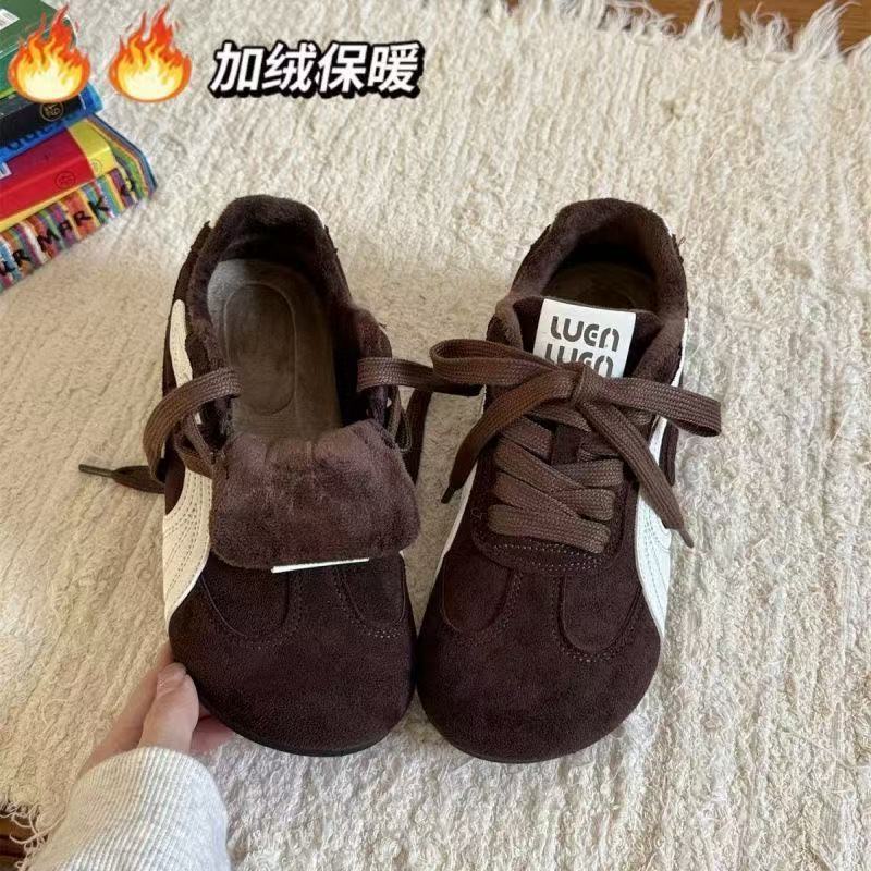 Black German training shoes New niche design sense casual breathable casual Forrest Gump shoes in autumn