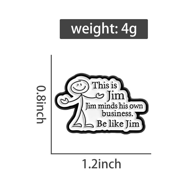 Funny Humor Sarcastic Enamel Pins Mind Your Own Busines Brooches Lapel Badges Simple Punk Clothes Jewelry Gift for Friends