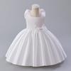 European & American Baby Girl's Satin Birthday & Flower Girl Dress with Big Bow