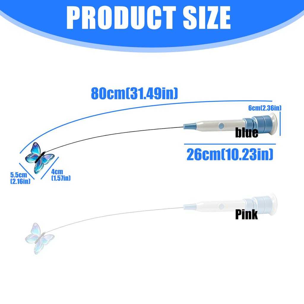 Safe and Durability Cats Teaser 2 in 1 Handheld or Suction Cup Play Battery Operated for Interactively Fun