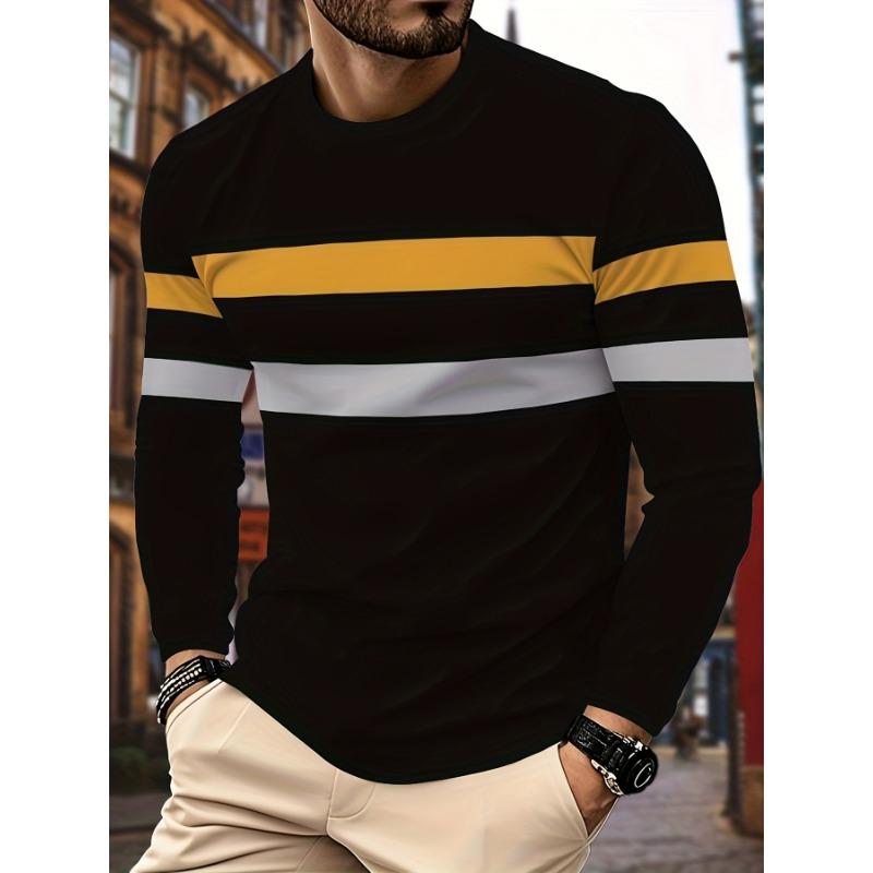 Men's Casual Daily Fashion Printed Long Sleeve T-Shirt