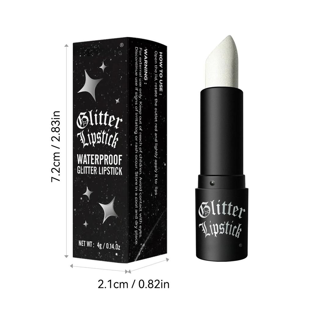 7colors Glitter Lipstick Transfer-resistant Long Lasting Diamond Pearlescent Metallic Lipstick Black Lipgloss Women Lips Makeup Cosmetic