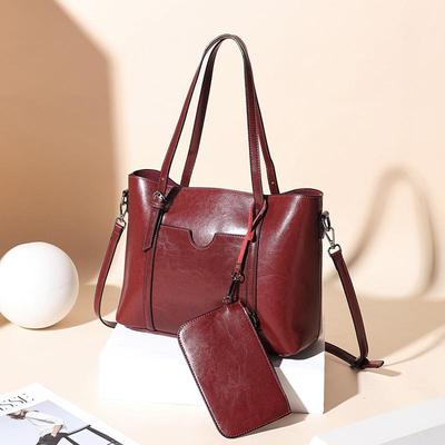 One Shoulder Oblique Span Genuine Leather Women's Bag Large Capacity Vintage Tote Bag Women's Bag Large Bag