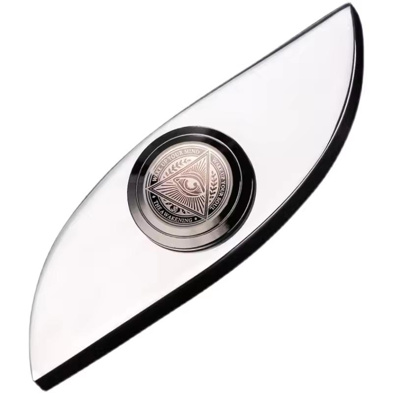 Metal Eye Spinning Top Fingertip Gyro Two Leaf  Edc Fidgeting Plaything Stress And  Ease Spinner Office Desk Toy For Adult Gift