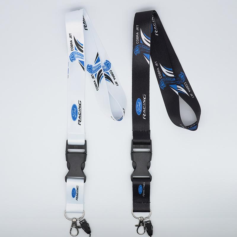 WBTI6 Nylon Car Keychain Neck Straps Key Lanyard Auto Accessories For Ford Fiesta Mondeo Fusion Explorer Escape Shelby Edge Kuga