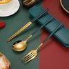 Stainless Steel Tableware Set 3 in 1 Travel Cutlery Set Gift Travel Flatware  Bar Accessories