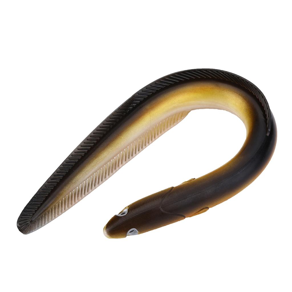 1PC Big Soft Eel shaped PVC Fishing Simulation Artificial Swimming Bait