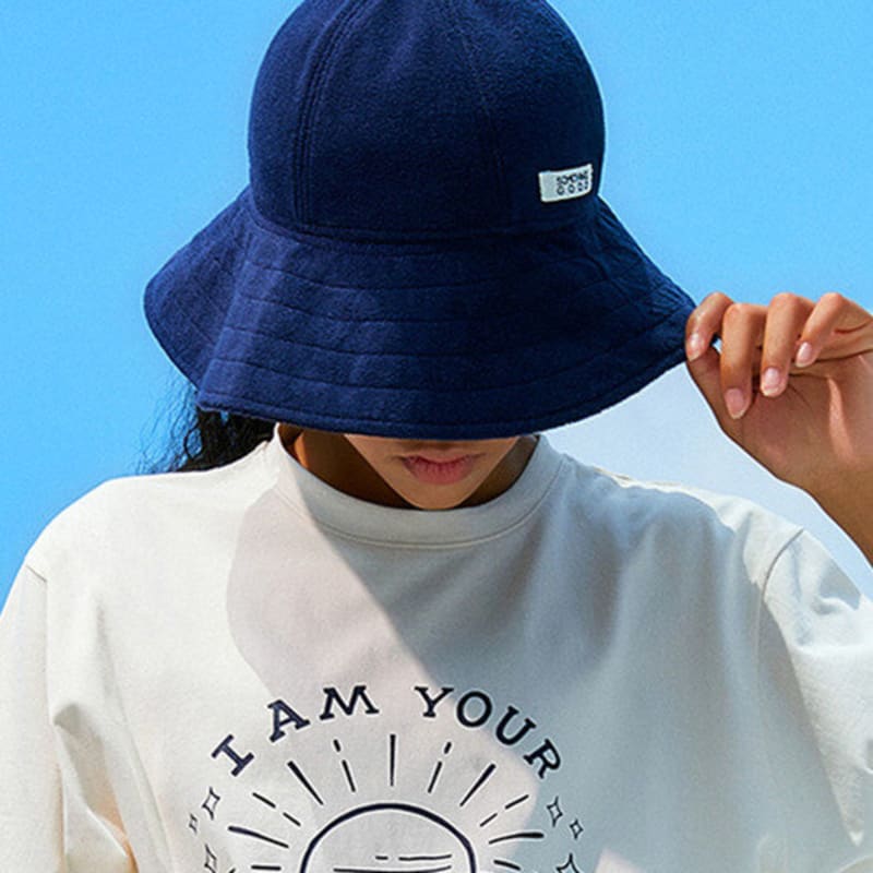 

SOMETHINGGOOD SUNSHINE Terry Bell Bucket Hat - NAVY NAVY