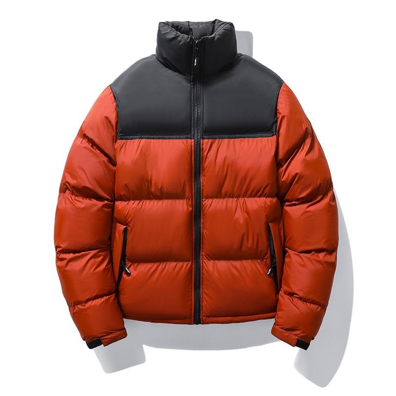 New Color-inserted Cold-proof Cotton-padded Clothes Trendy Couple Jackets Fashionable Blue Thickened Warm Short Cotton-padded Clothes