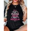 Damen Freizeit-T-Shirt mit kurzen Ärmeln, Geeignet für das Wohnzimmer, Weicher Stoff, Schwarze Grundfarbe mit niedlichen Aufdrucken, Leicht
