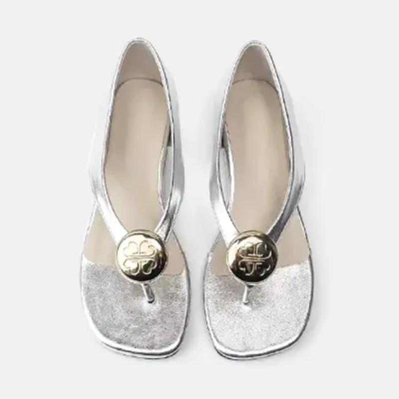 Fashion Elegant Women's Sandals Designer Clip Toe Shoes 2025 Trend Summer New Fashion Walking Soft Slides Sexy Shallow Chaussures Femme