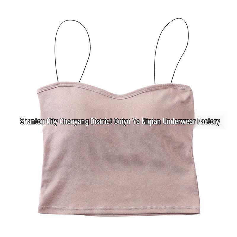 

Топ-кроп на тонких бретелях в корейском стиле с нагрудными подушечками - Дышащий и сексуальный для женщин Blue