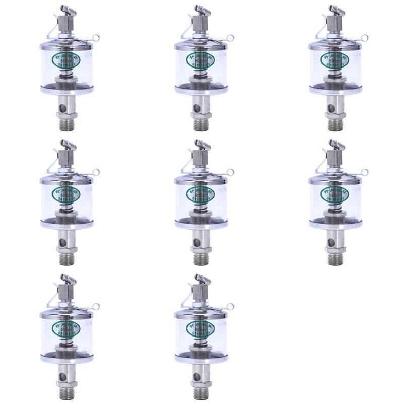 

ABUL-8X 50Ml Engine Machine Lubricator Oil Gravity Drip Feed Oiler Clear+Silver