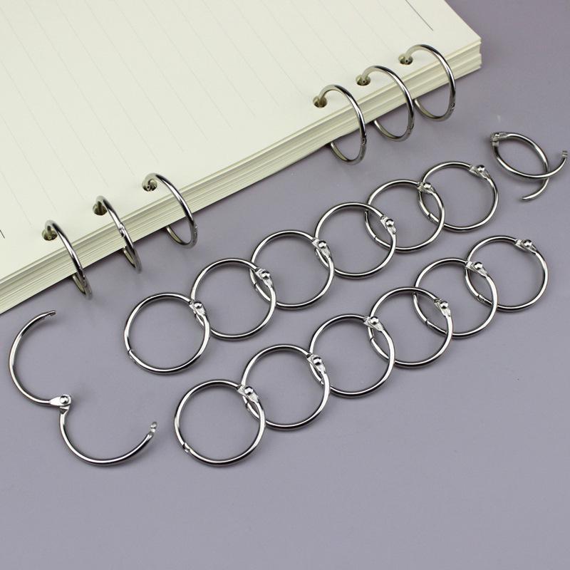 Metal Detachable Loose-Leaf Binder Rings for DIY Albums, Word Cards, and Photo Books